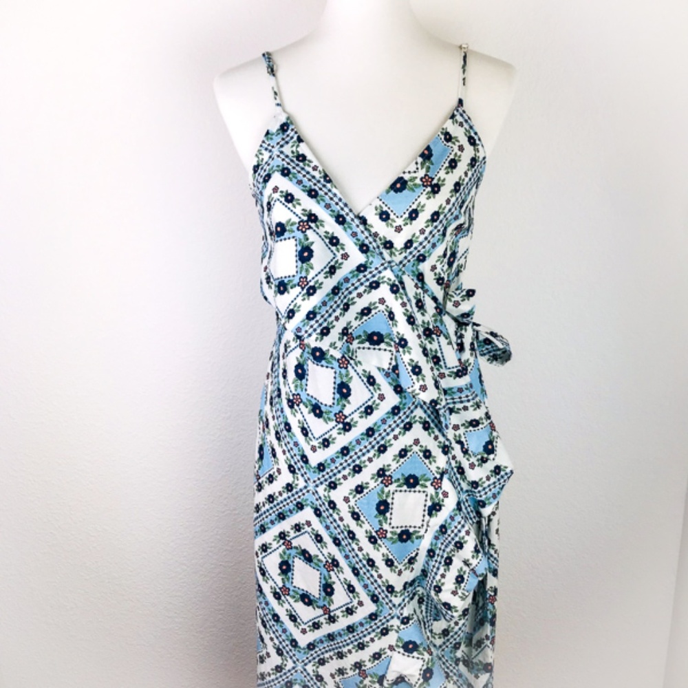 TULAROSA Selena Wrap Dress, Abbott Print, Size S